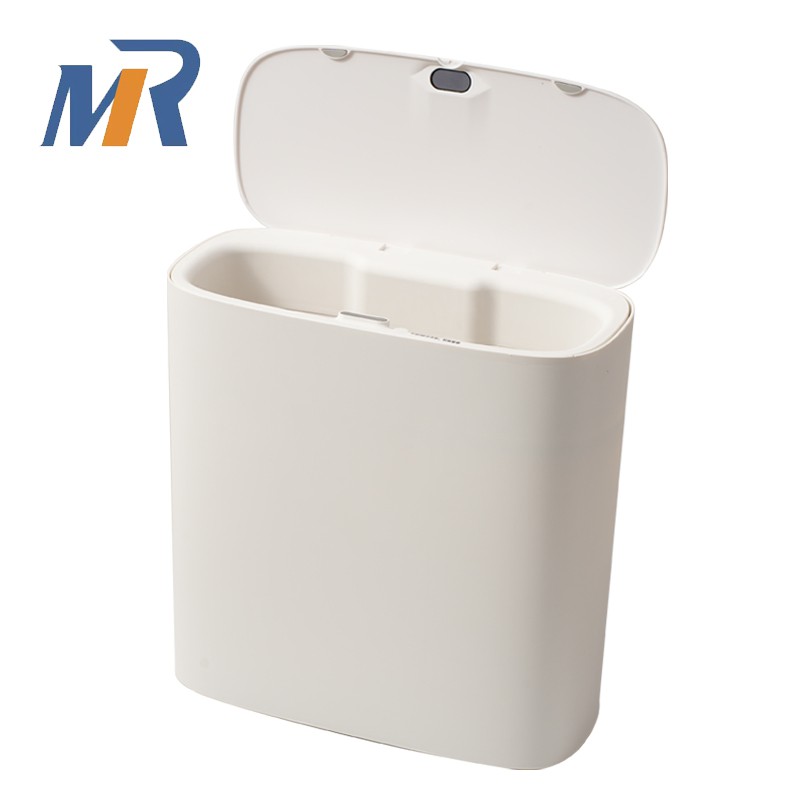 White Automatic Trash Can